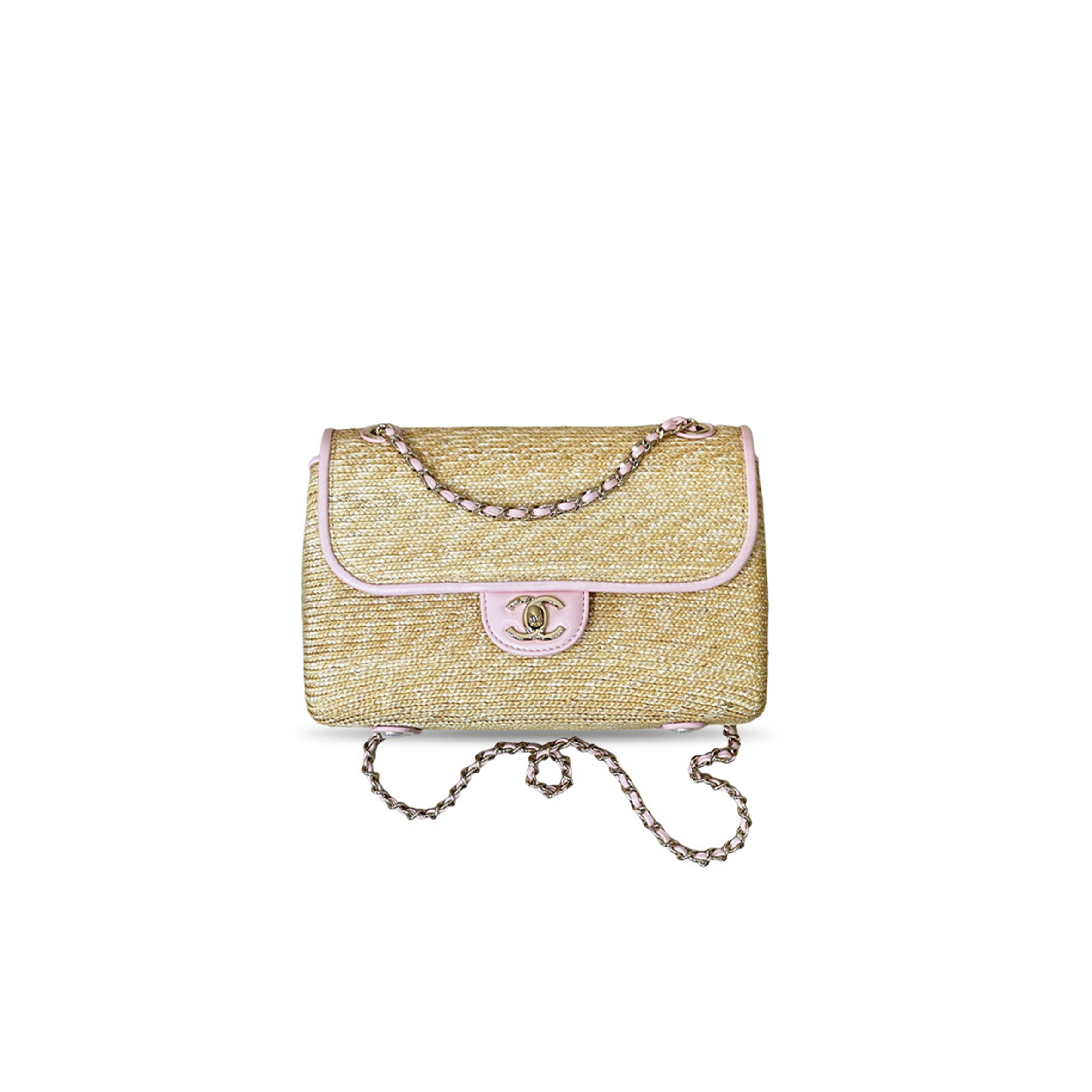 CHANEL MASTER RAFFIA LAMBSKIN SMALL FLAP BAG  AS6017 (23*16*8cm) 
